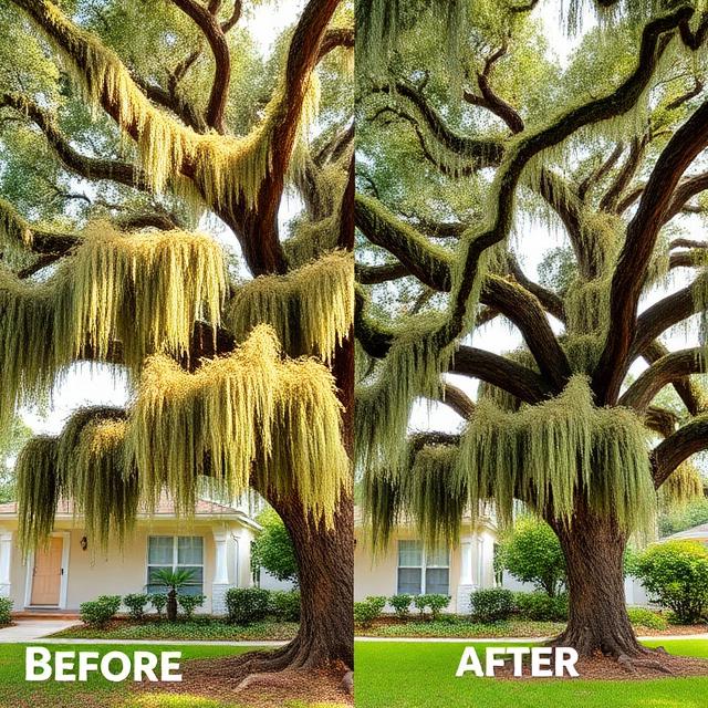 Tree de-mossing service in Brandon FL